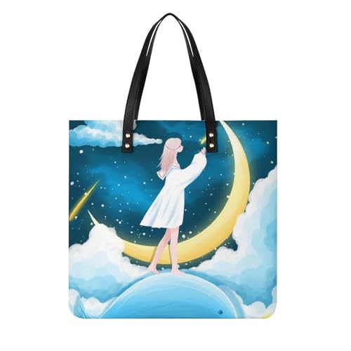 Sac à main anime girl moon pour femmes tote bag idéal voyage