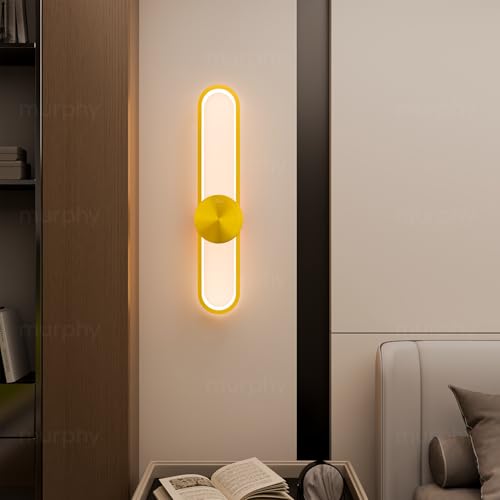 Image of Murphy LoopLite 3-in-1 LED Wall Lamp with Golden Finish | Premium Aluminium Body | Matte Luxe Design | Warm /Neutral /Cool White Light | Modern Ambient Light | 2-Year Warranty | Pack of 2