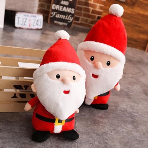 Image of Tickles Santa Claus with V Shape Beard Look Soft Stuffed Plush Toy for Kids Boys & Girls Christmas Day (Size: 20 cm Color: Red)
