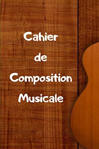 Cahier de composition pour musique avec portées et carnet de notes de solfège format A4