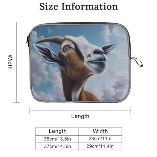 Funda para portátil impermeable con diseño de cabra azul 14 pulg miniatura 3