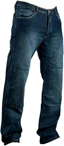 Juicy Trendz®Men Motorcycle Riding Pants with Armor Dualsport Motorbike Jeans Biker Trousers with Aramid Protective Lining. Blue