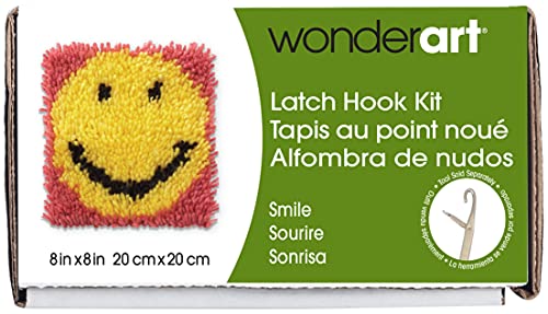 Image of Wonderart Smile Latch Hook Kit, 8 inch X 8 inch