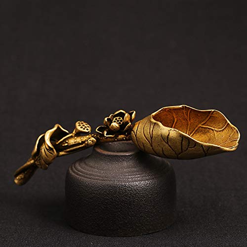JANKE Tea Scoops,Creative Brass Copper Tea Spoons Sugar Shovel Lotus Leaf Shape Tea Scoop Spatula Gold Coffee Spoon Teaware Ice Cream Kitchen Tool JANKE Tea Scoops,Creative Brass Copper Tea Spoons Sugar Shovel Lotus Leaf Shape Tea Scoop Spatula Gold Coffee Spoon Teaware Ice Cream Kitchen Tool