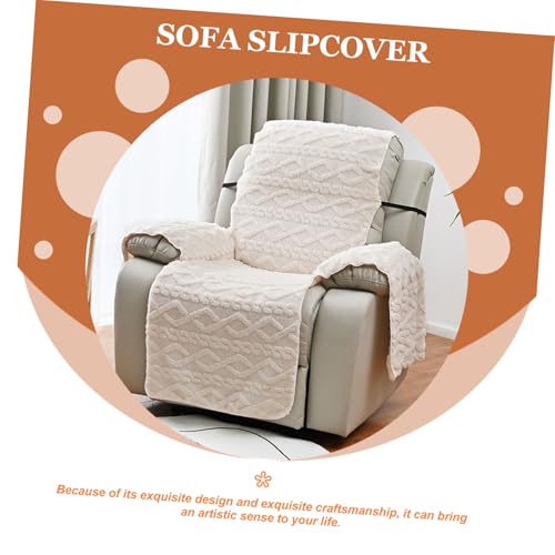 Funda para sofá individual beige SOIMISS jacquard reversible para salón 4