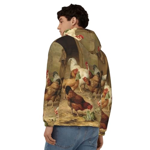 Sweat zippé homme avec capuche confort imprimé rustique