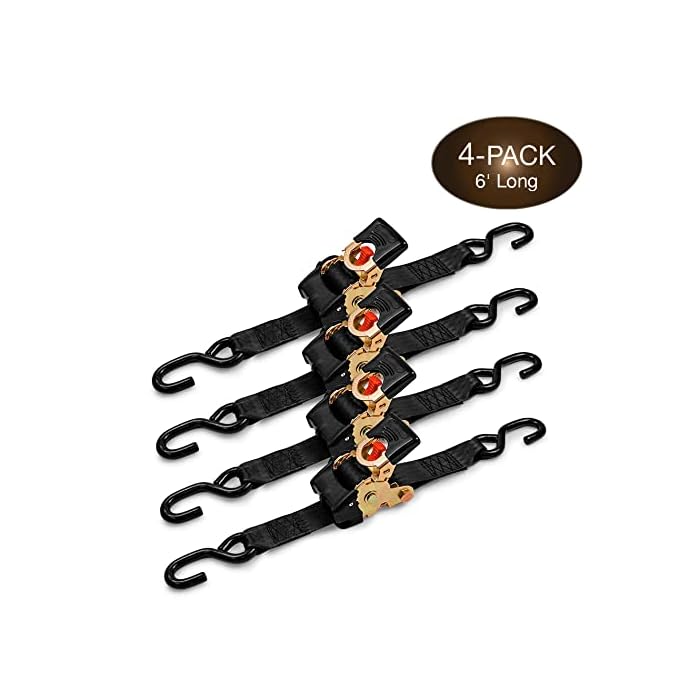 Buy DC Cargo Mall Quick n Easy Retractable Ratchet Straps 2 Inch x 6 Ft Tight & Secure