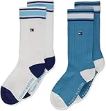  Tommy Hilfiger Jungen TH Kids Iconic Sports 2P Socken, Türkis (Real Teal 005), 39 (Herstellergröße: 39/42) (2er Pack)