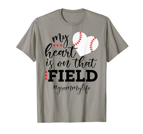 My Heart is on that Field Baseball Grammy Mother's Day T-Shirt