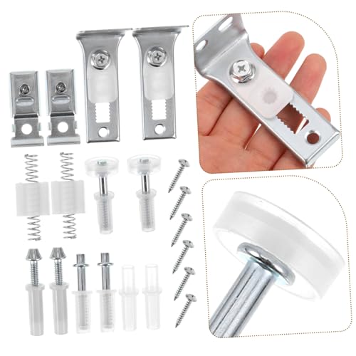 Kit de reparación para puertas plegables con ruedas guía y piezas pivotantes para puertas corredizas de clóset, incluye herrajes duraderos para instalación fácil y uso prolongado miniatura 4