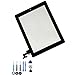 remplacement d'écran tactile pour iPad 2 inclus : Vitre de rechange; Ruban adhésif autocollant; Bouton home; suport caméra; Kit d'outillage spécifique(Noir)