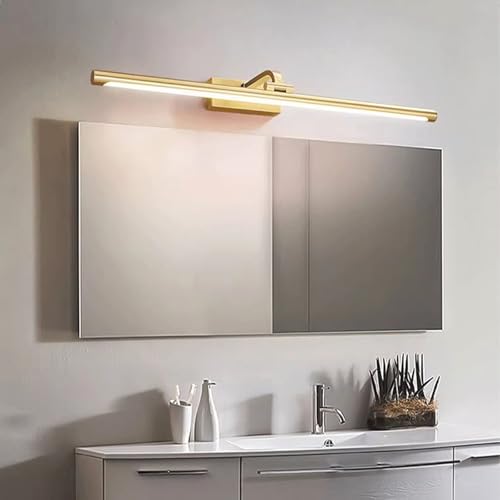 Apliques de pared LED impermeables para espejo de baño con luz blanca y acabado en aluminio