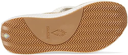 VOLATILE Women's Island Wedge Sandal, White, 11M | Image 2