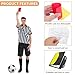 AzReference 4 Pack Soccer Referee Card Set, Red and Yellow Warning Cards with Metal Whistle, Record Paper, Pencil, Card Storage Wallet, Soccer Referee Kit for Football Matches, Training, Sports Games