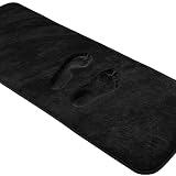 YOUTHLOTUS Black Memory Foam Bathroom Runner Rug Long Narrow Bath Mat Non Slip Soft Absorbent Washab