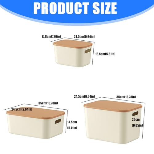 Récipient de rangement multifonctionnel crème au design durable - 6