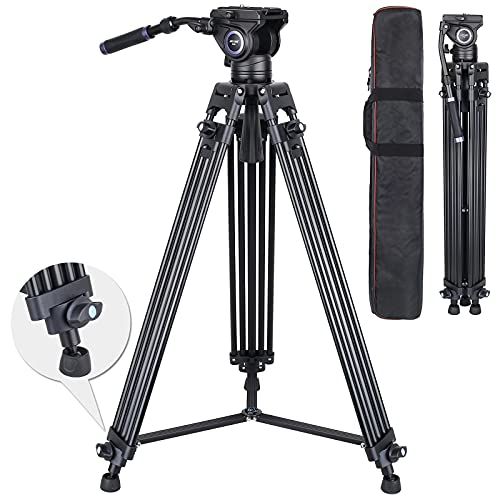 Heavy Duty Video Stativ, ARTCISE MS80 72,4 Zoll / 184 cm Aluminiumlegierung Doppelrohr Schnellverschluss Schüsselstativ…