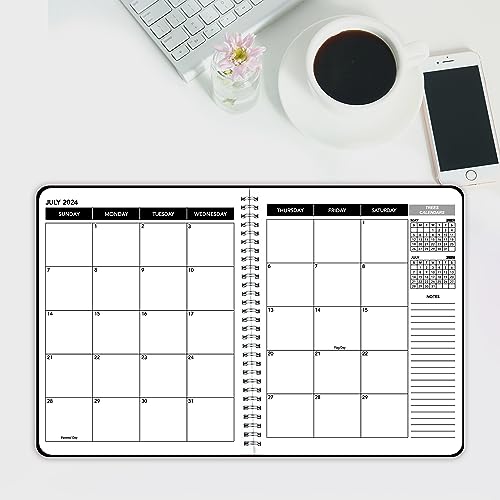 Planner Jan 2024- Dec 2025 Office Calendar Monthly Planner For 24 Monthes - 9 × 11 Time Management Personal Organizer Hard Pvc Cover With Spiral Bound #TOP7