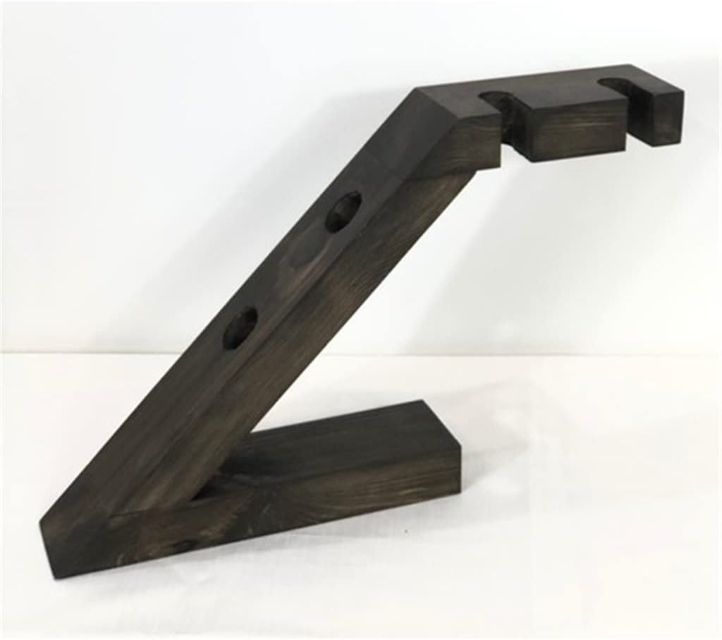 Desktop Wine Rack Bracket Cabinet Display Decorative Walnut Set