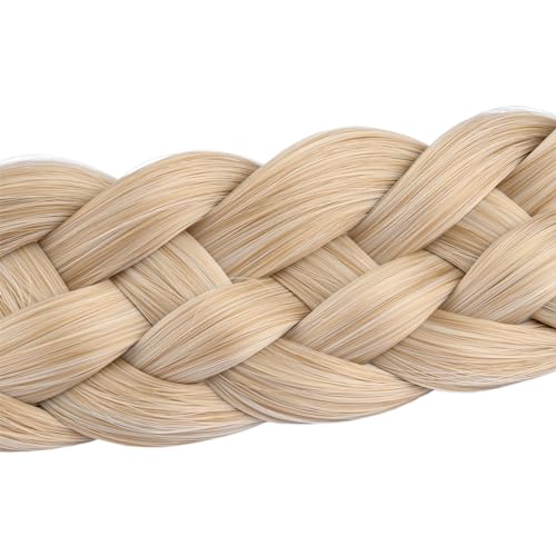 Gledola 5 Strands Synthetic Hair Braid Headband Hair Braided Headband for Women Girl (Honey Blonde) - Image 2