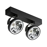 Ancho: 30 cm. Lámpara de techo 1 x 50 W/QR111 JERRY GM4205-12V BK AZzardo
