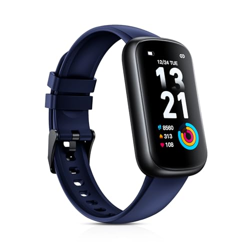 Image of Fitness Tracker Smart Watch,1.47 inch Full Touch Health Tracker with 24 /7 Heart Rate & Blood Oxygen Monitor,Sleep Tracker,3ATM Waterproof Step Tracker Activity Tracker for Women Men,Midnight Blue