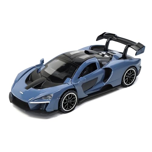 FLYKIRIN 1:32 McLaren Senna Fast & Furious - Inspired Diecast Cars, Toy Cars with Light, Sound and Pull - Back Feature, Birthday Gifts for Boys and Boyfriends (Blue)