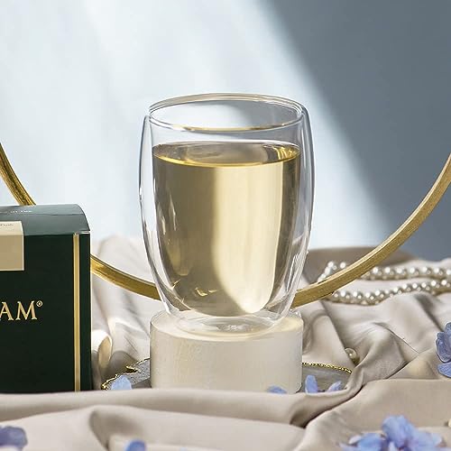 Image of VAHDAM, Double Wall Glass Tea Cup (350ml Capacity) Lead-Free Borosilicate Glass | BPA Free, Double Wall Coffee Mug