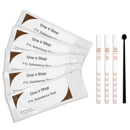 One Step Fentanyl Test Strips (5 Pack) Fast & 99% Accurate Harm Reduction Testing Kit Easy to Use Testing for Powders Liquid and Other Substances Extremely Low Cut Off 10ng/mL