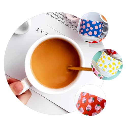 Ensemble de tasses en céramique 200 ml avec support pour café et thé