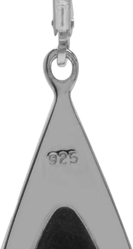 Miniatura 4 de Silvershake Pendientes colgantes de plata de ley 925 chapados en oro blanco con incrustaciones