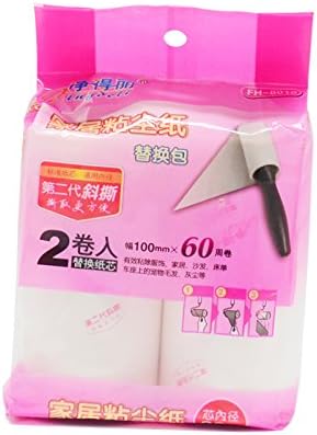 High quality Lint Roller Replacable Sticky Paper Roll Refills, 2 Rollers (60 sheets each) - 10CM