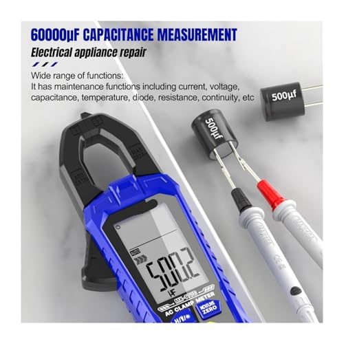 Clamp Meter Digital Multimeter True RMS AC/DC Current & Voltage, Capacitance, Resistance, Frequency(MX-177A) miniatura 3