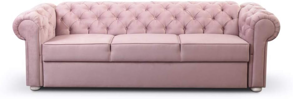 3 sitzer chesterfield rosa sofa