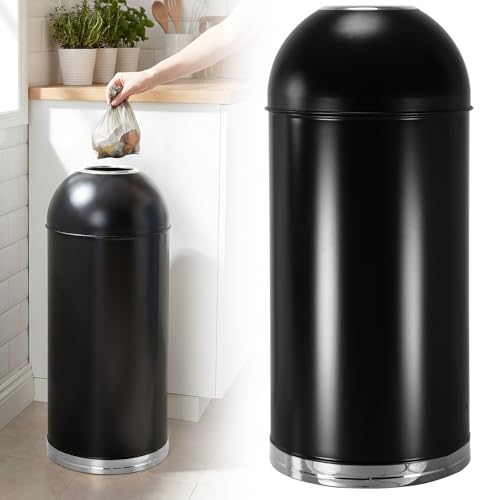 Caneca de basura metálica 58 litros negro miniatura 2