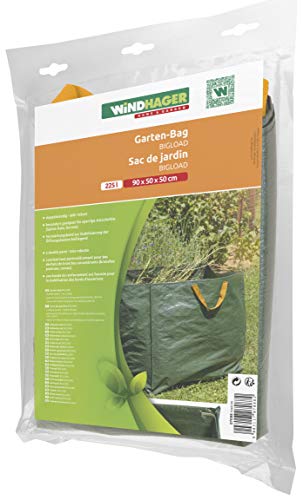 Windhager Garten-Bag Bigload, Gartensack XXL, Abfallsack für Garten, Laubsack, Kofferraum-Tasche,robuste Tragetasche, Volumen 225L
