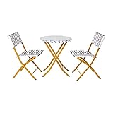 Flash Furniture Rouen Commercial Grade Folding Bistro Set, Indoor/Outdoor PE...