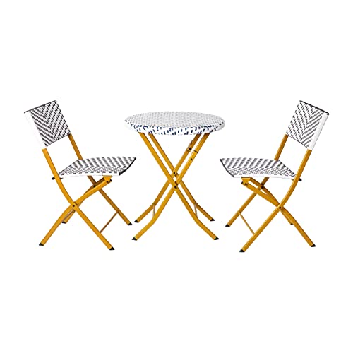 Flash Furniture Rouen Commercial Grade Folding Bistro Set