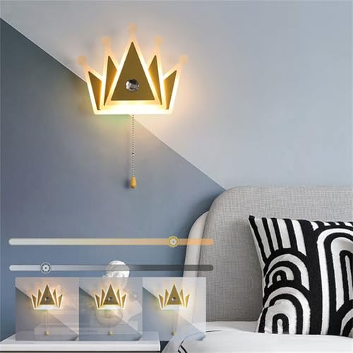 Applique murale intérieur LED pour chambre enfant avec lampe chevet dessin animé couronne