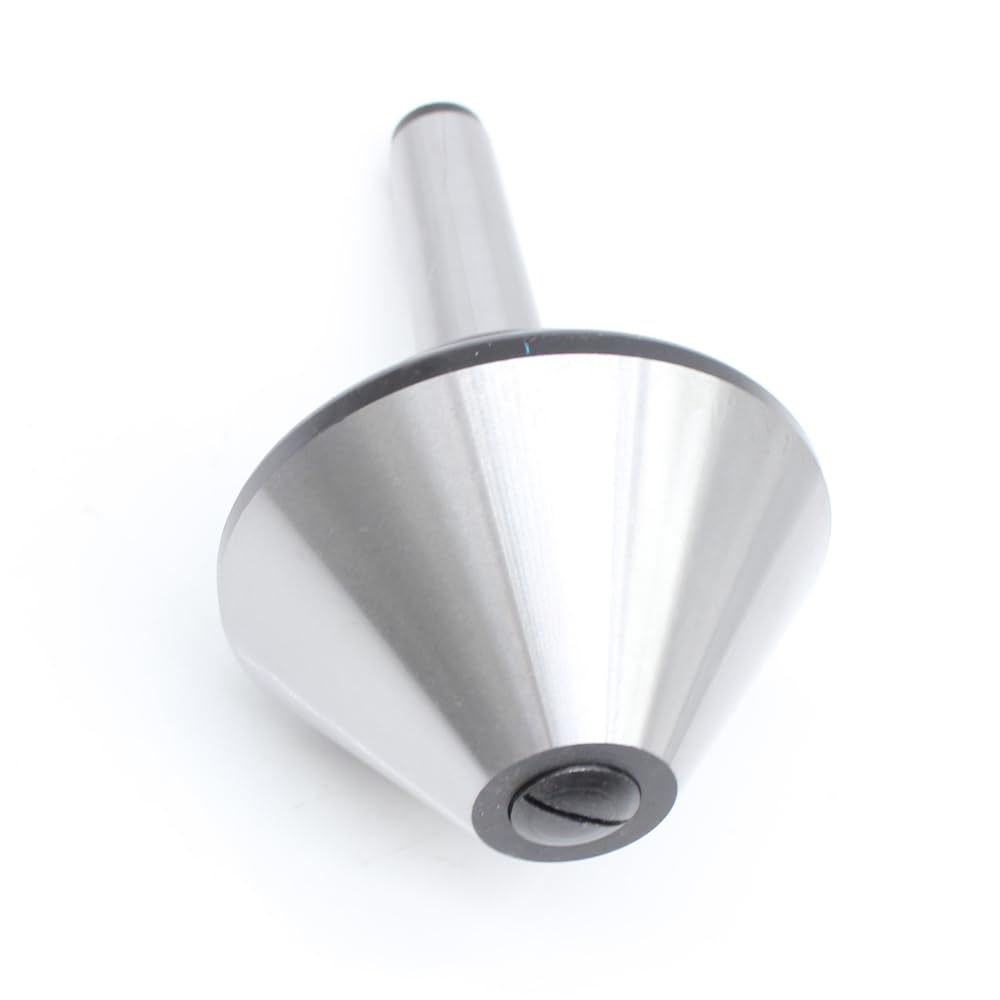 4'' (100mm) Lathe Live Center MT3 Bull Nose Live Center Morse Taper 3 Bull 75 Degree Nose Tool Bit Triple Ball Bearing for Lathe Hollow Turning