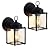 Kainozoic Outdoor Wall Light Fixtures Waterproof Porch Lights Anti-Rust Matte Black Exterior Light Fixture Outdoor Wall Lantern for Patio Front Door Garage House - 2 Pack