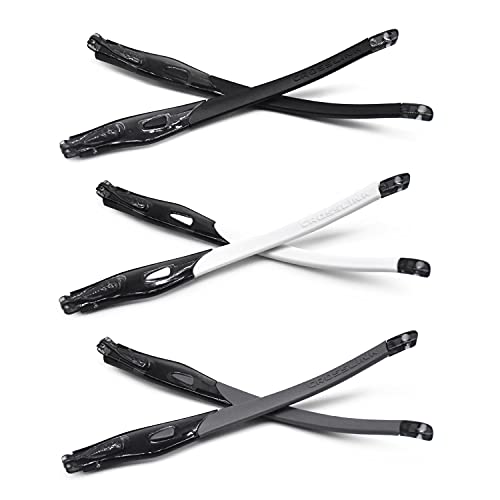 Patas de goma de repuesto para gafas Oakley Crosslink Sweep en color negro gris y blanco
