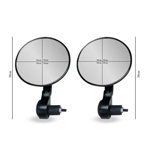 Image of Handle bar Mirror Bar End Rear View For Jawa all Models (Handlebar Mirror Round)