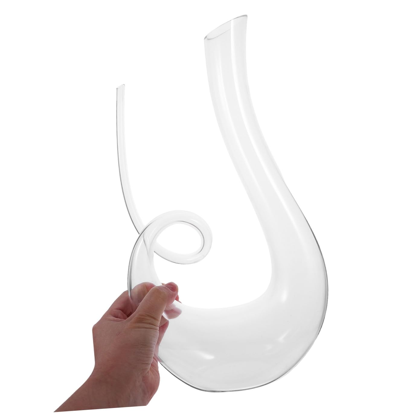Decanter per Vino Rosso in Vetro Trasparente 1300Ml Fondo Piatto Stabile Caraffa per Vino da Bar e Accessori per la Casa Design Creativo per Esaltare Sapore e Bouquet per Uso