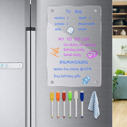 JonXon 8'x12' Acrylic Magnetic Dry Erase Board for...