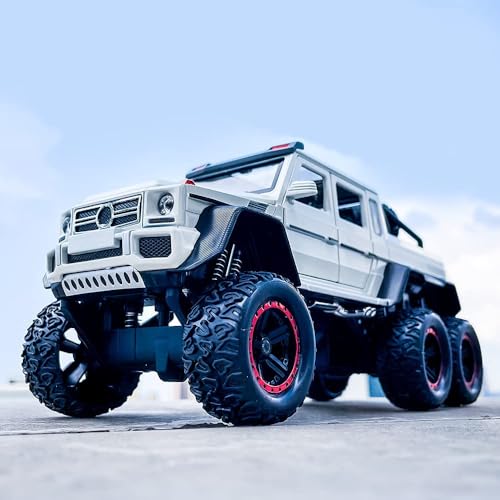 Image of DEUSON ECOM 1:24 Scale AMG G63 6X6 Toy Car Die Cast Metal Cars with Light Sound Pullback Openable Car for Kids Best Gifts Toys for Boys