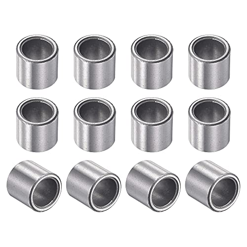 uxcell Sleeve Bearings 10mm Bore 14mm OD 12mm Length Sintered Iron Self-Lubricating Bushings 12pcs