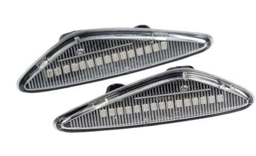 Luz señal giro indicador lateral coche tipo cristal con luces estilo intermitente