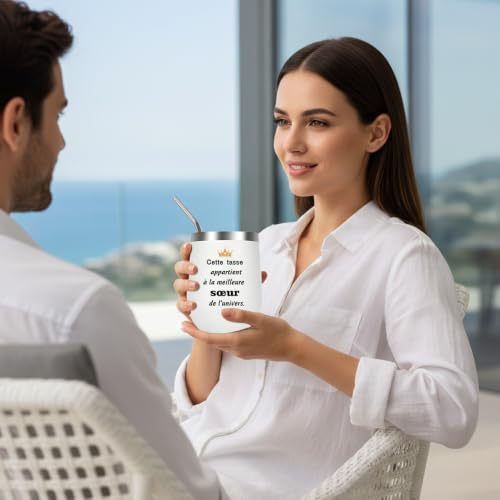 Karyllena Cadeau Soeur Cadeau Anniversaire Sœur Gobelet en Acier Inoxydable, Cadeaux Pour Ma Soeur Original, Idee Tasse Pour Sœur Cadeaux Anniversaire Noël Nouvel An Fête Des Mères – vue 5