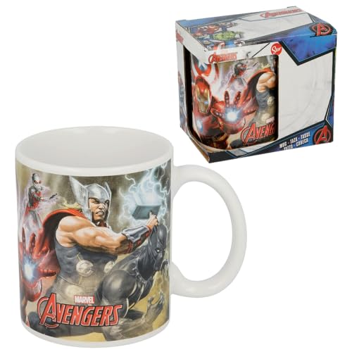 CARTOON Taza de cerámica Avengers Marvel modelo Mug 325 ml taza de desayuno para niños